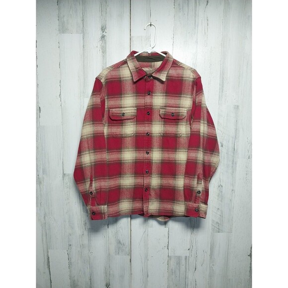 ORVIS Men's Heavyweight Flannel Shirt Shacket Hand Pockets Large - Picture 1 of 8
